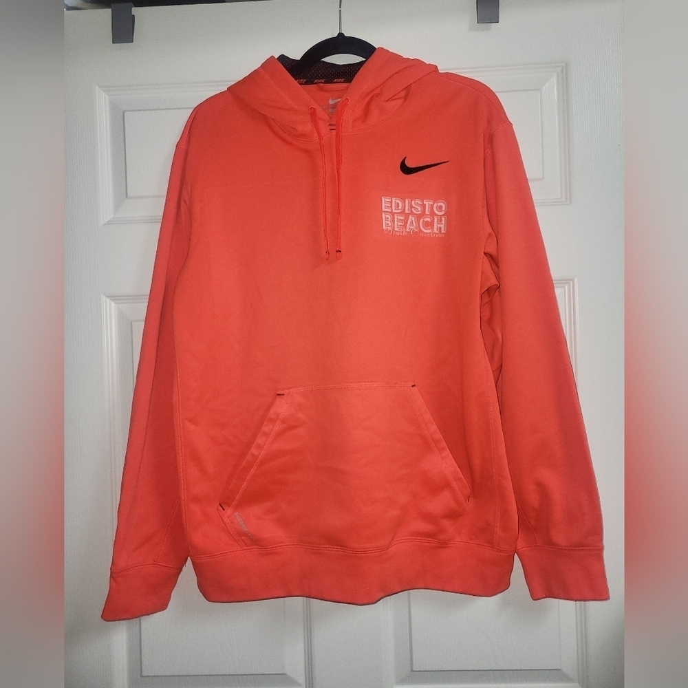 Nike- Unisex - Edisto Beach Tangerine Color Therma Fit Hoodie - Size L
